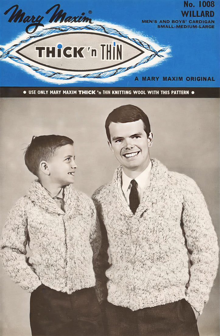 Boy's and Men's Willard Cardigan Pattern