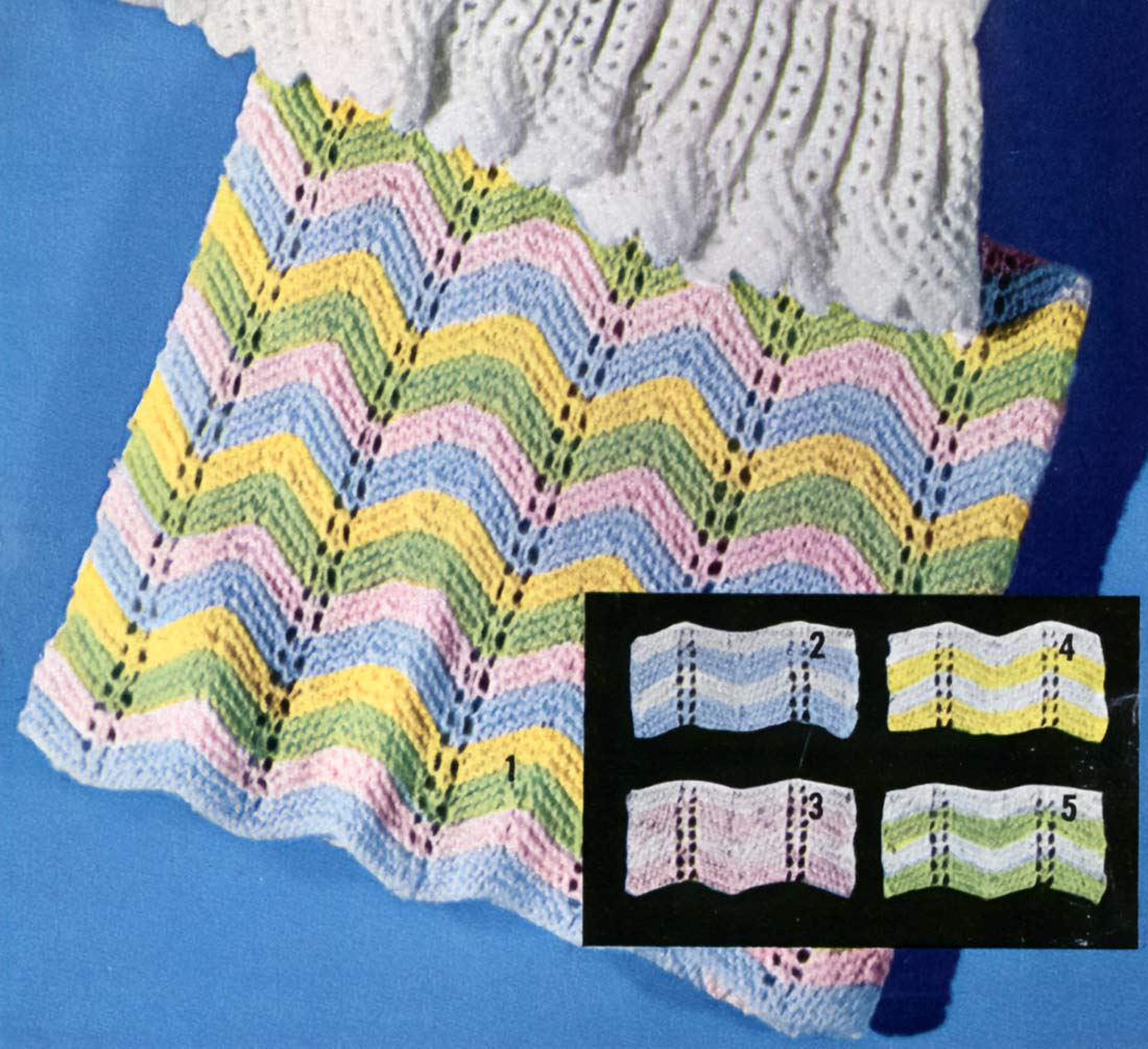 Rainbow Wave Baby Afghan Pattern