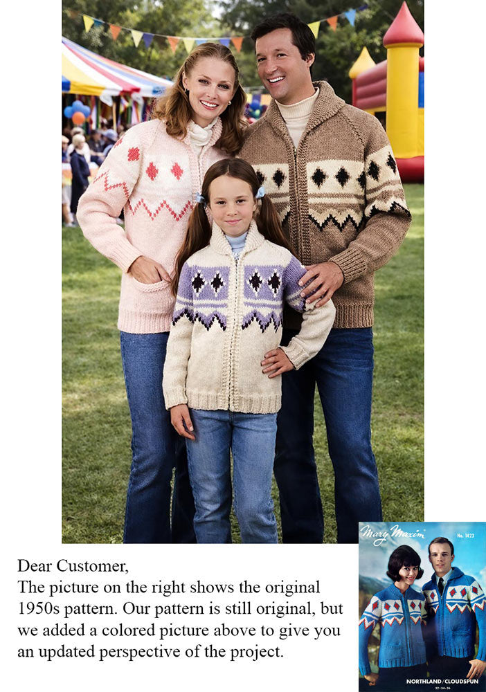 Ladies' and Youths' Saranac Cardigan Pattern