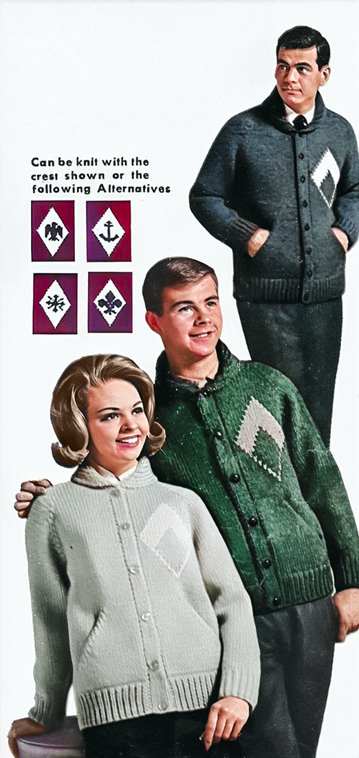 Modèle de cardigan en diamant pour dames et jeunes