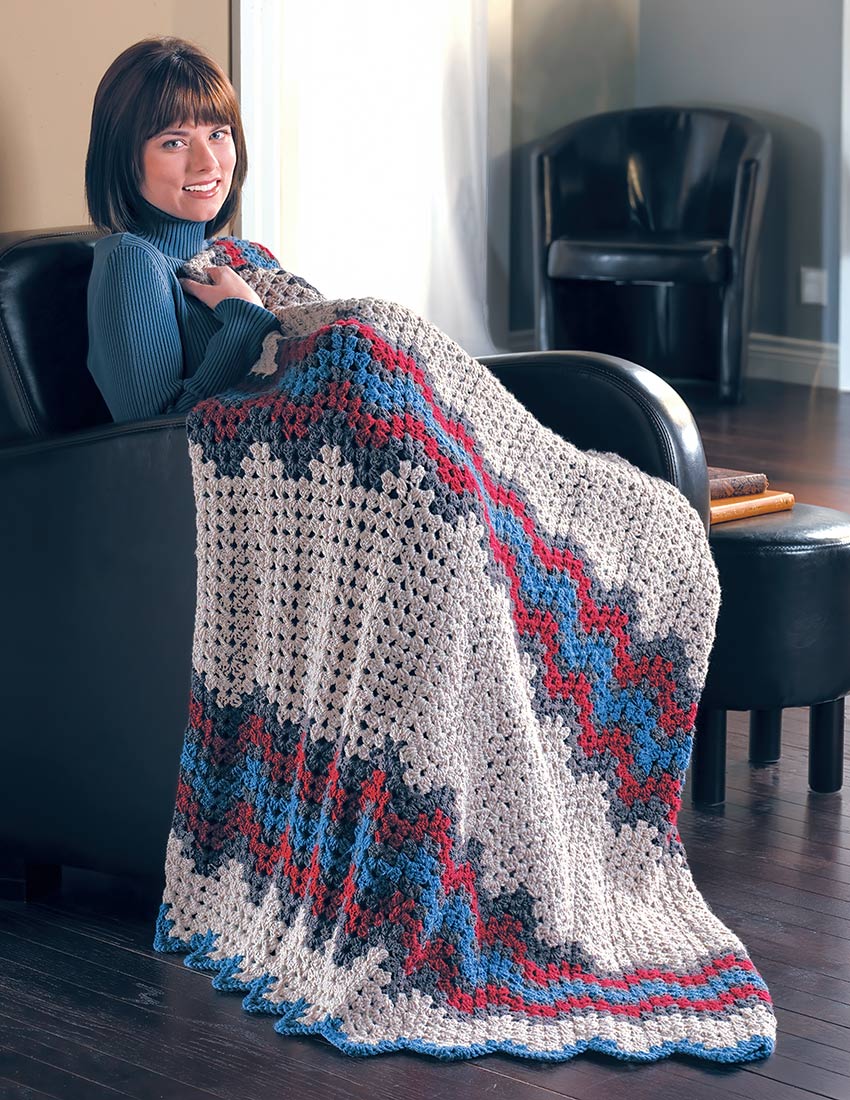 Simply Rippled Afghan Pattern