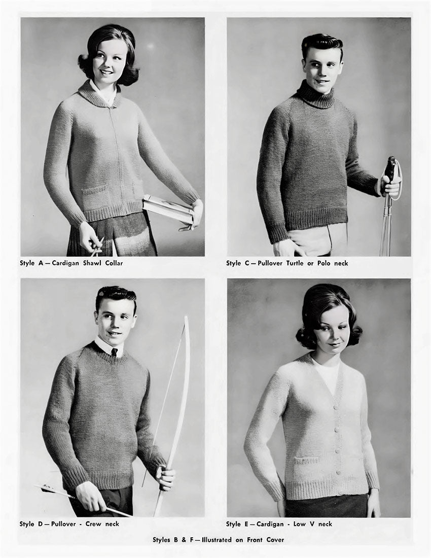 Ladies' or Youths' Cardigans and Pullovers Pattern