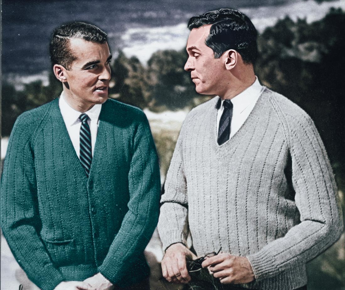 Men's V-Neck Cardigan or Pullover Pattern