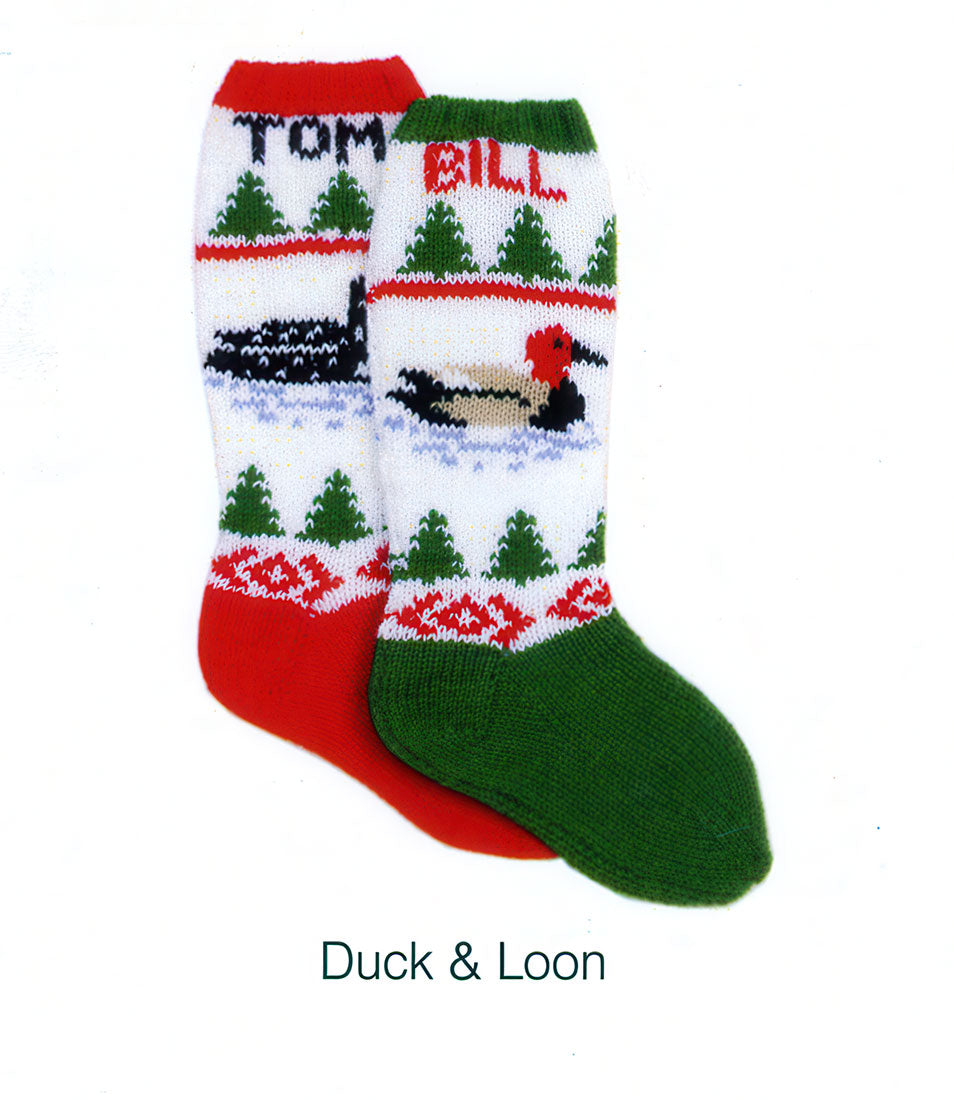 Duck and Loon Christmas Stocking Pattern