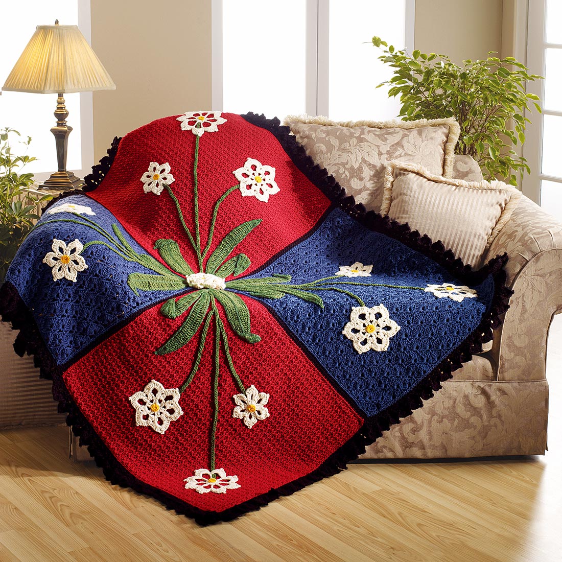 Floral Spray Afghan Pattern