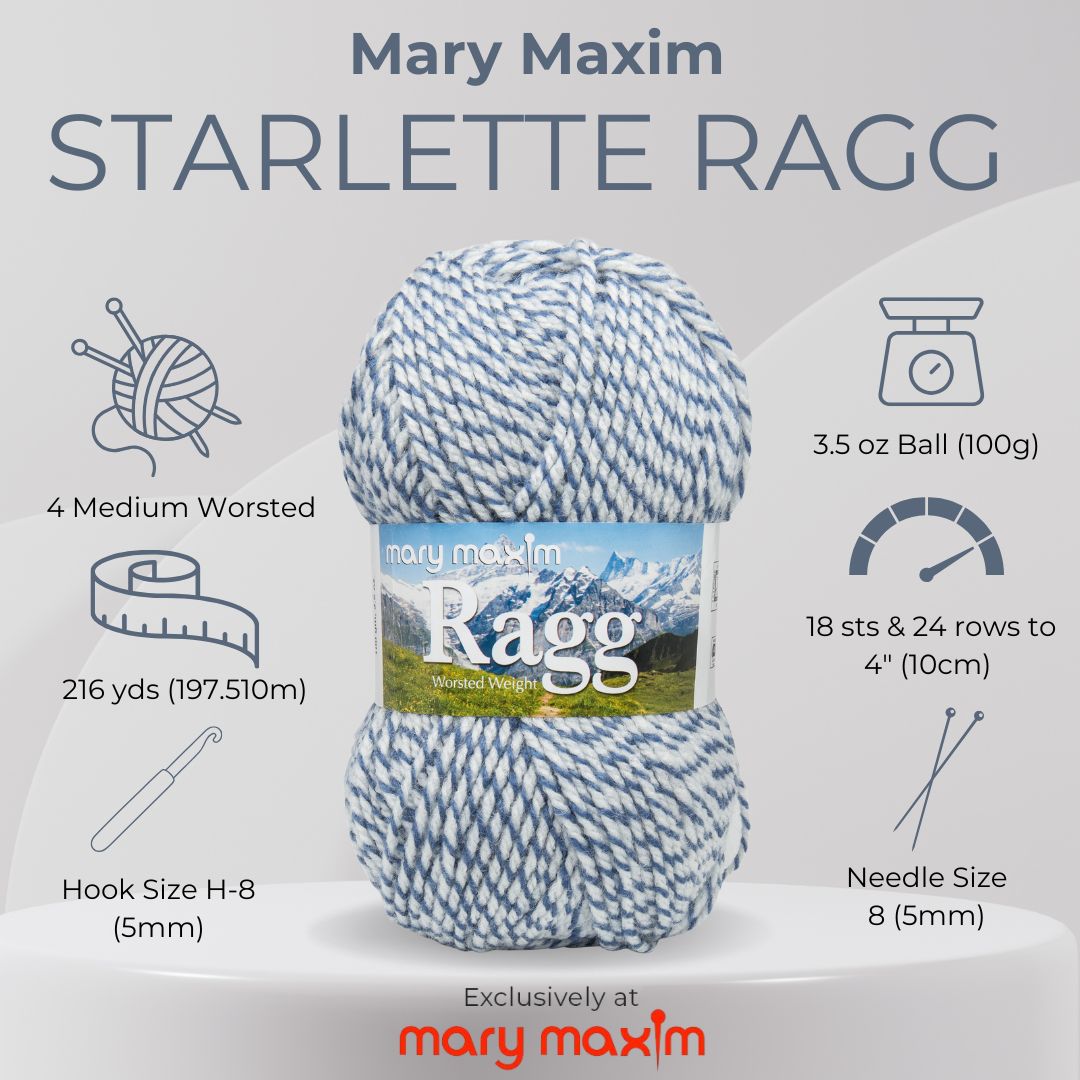 Mary Maxim Starlette Ragg Yarn