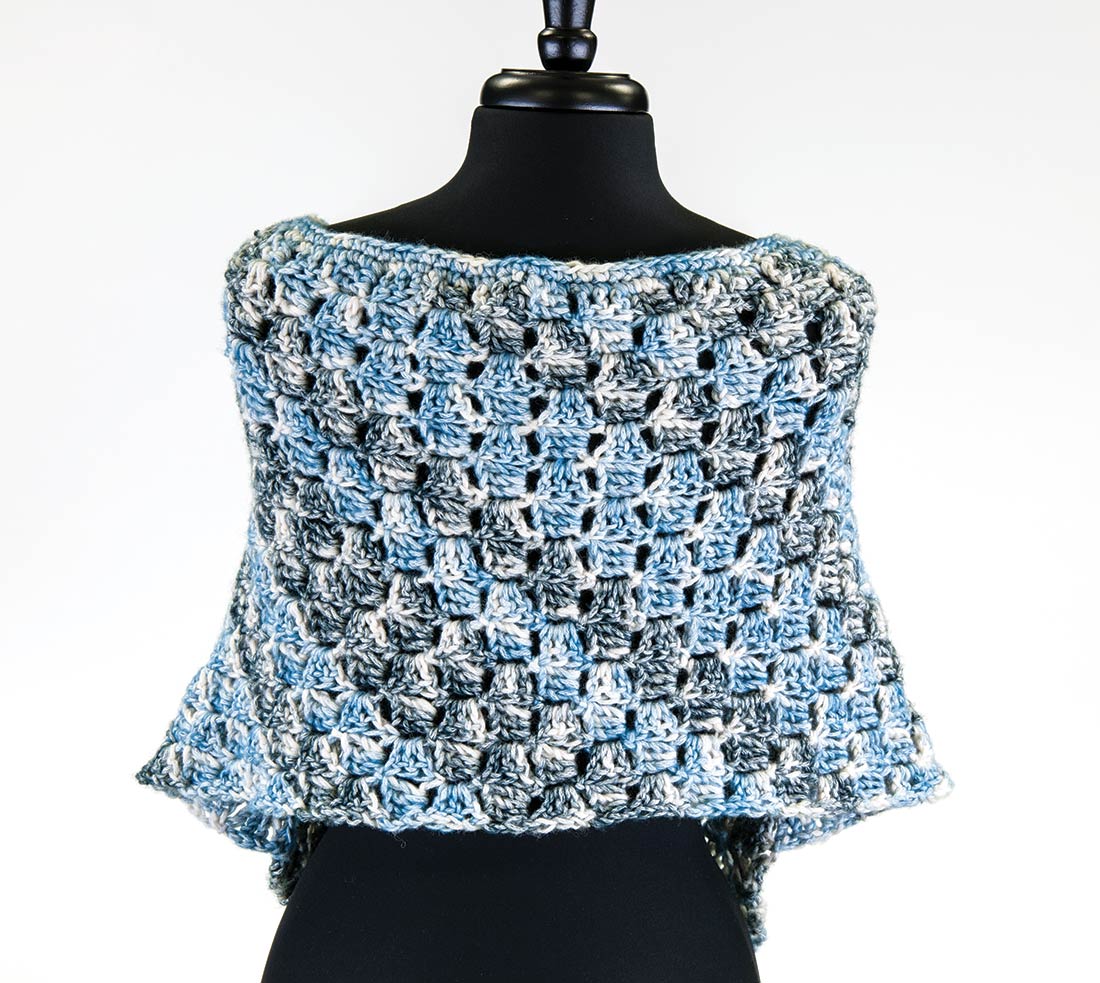 Diagonal Denimy Poncho Pattern