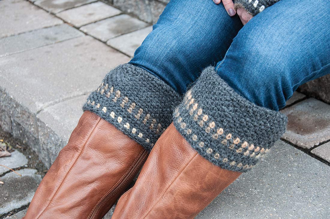 Fingerless Mitts, Boot Cuffs and Scarf Pattern