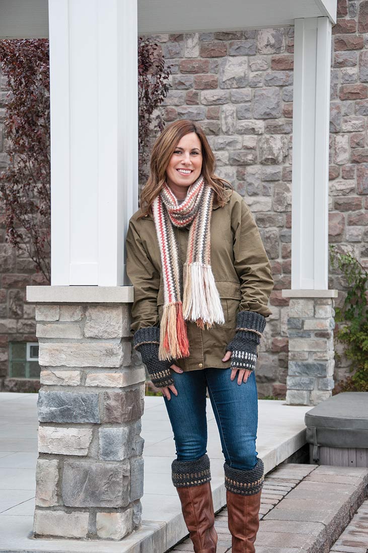 Fingerless Mitts, Boot Cuffs and Scarf Pattern