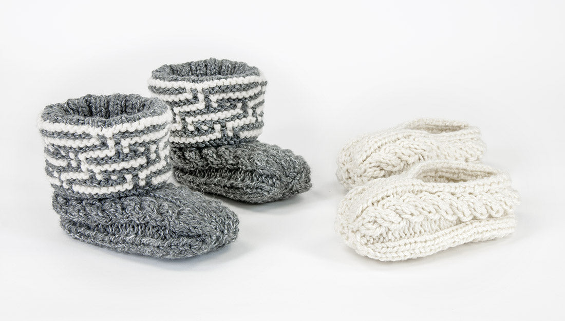 Mosaic Cabled Slippers Pattern