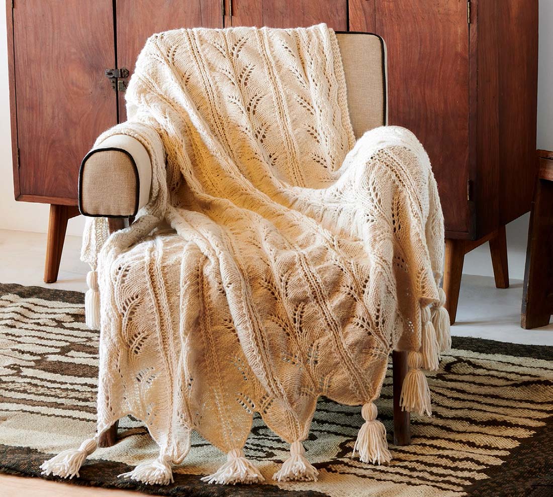 Lacy Fern Throw Pattern