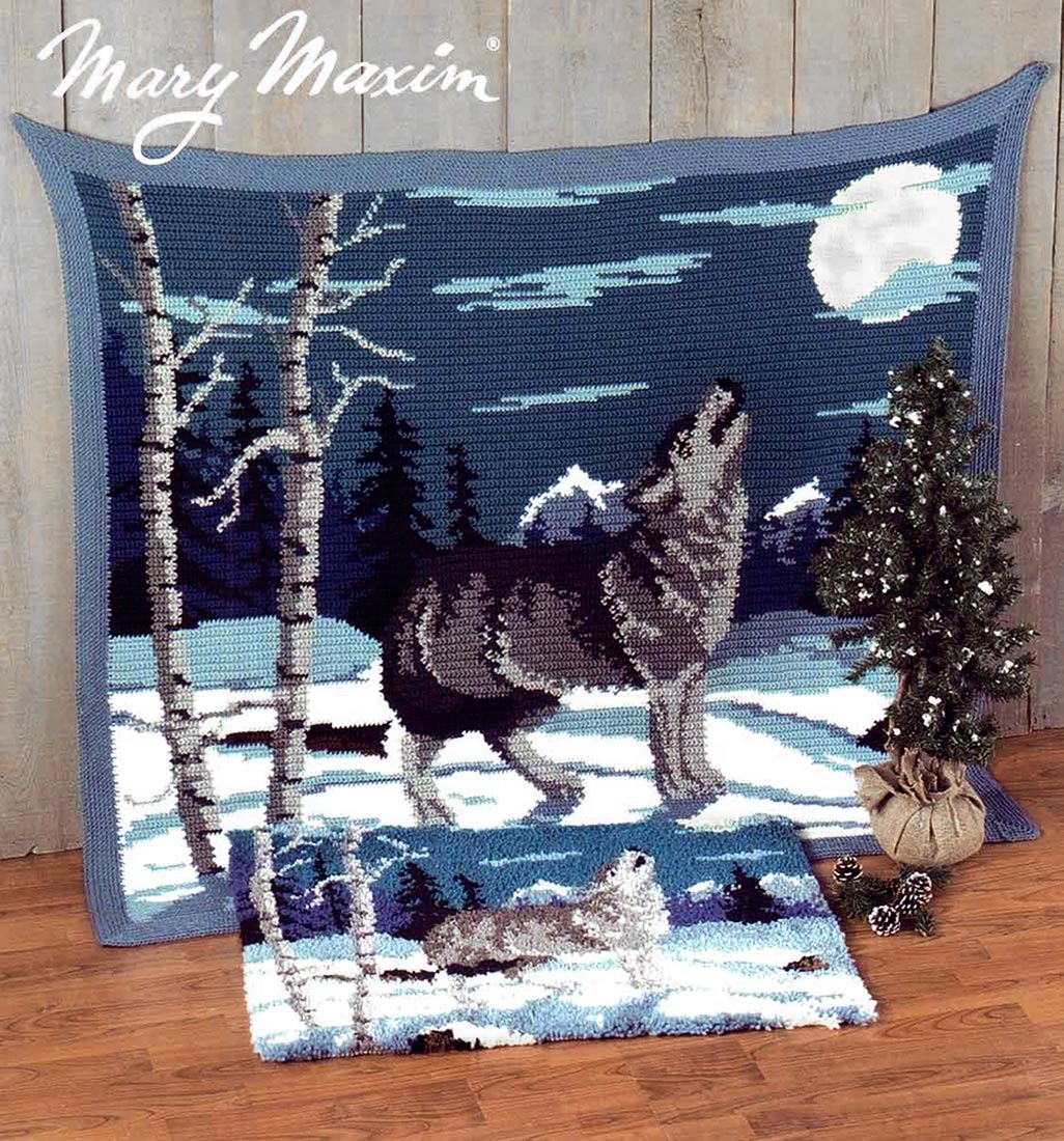 Lone Wolf Afghan Pattern Mary Maxim Ltd
