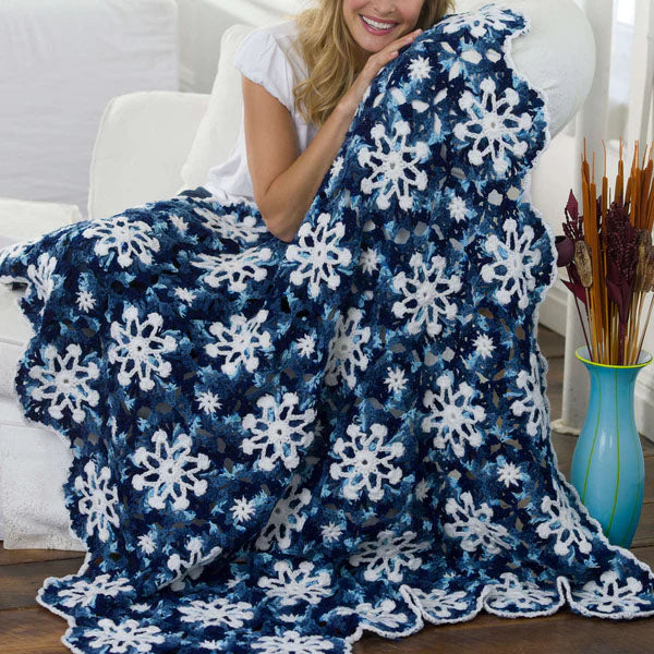 Free Dusty Snowflake Throw Crochet Pattern