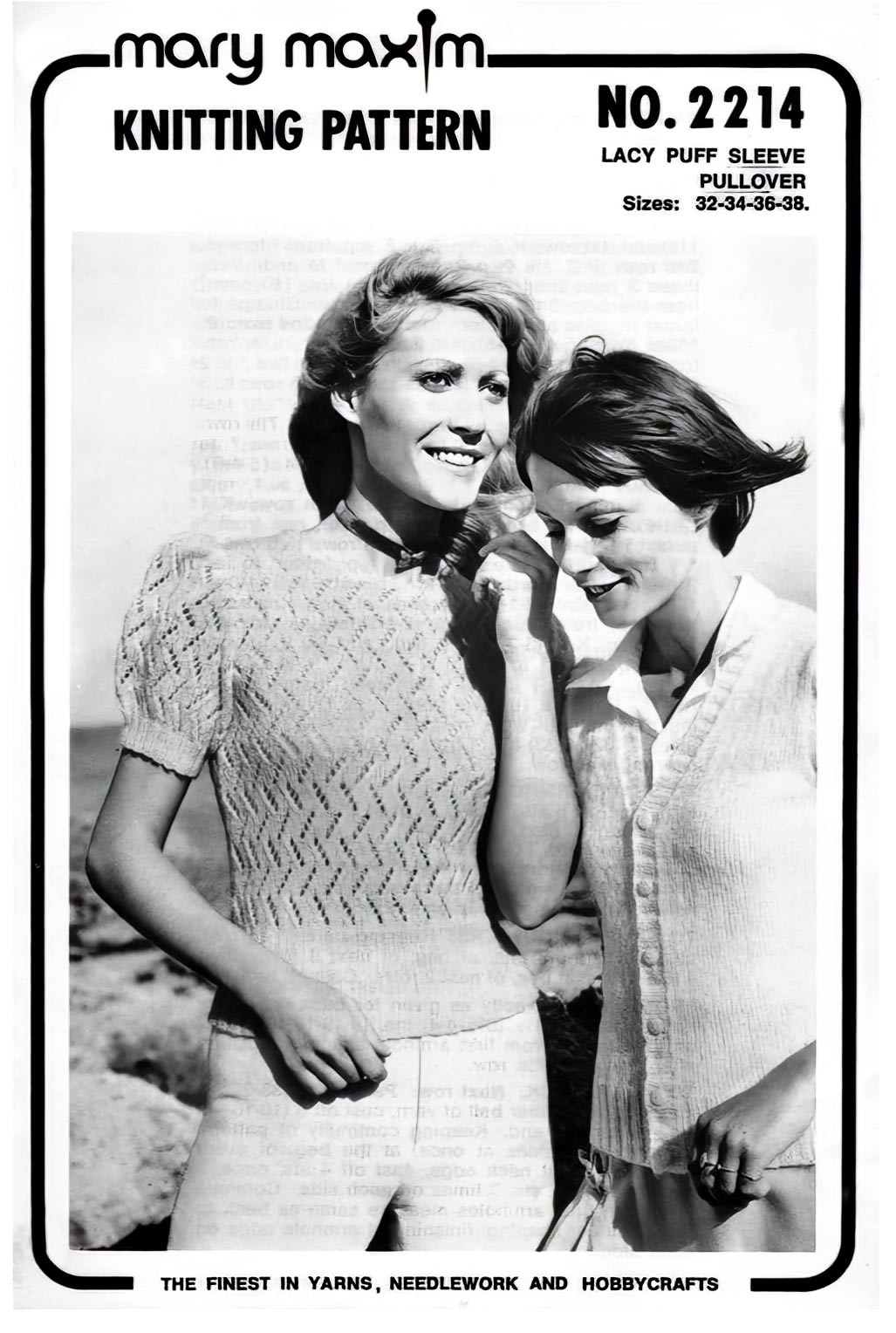 Ladies' Lacy Puff Sleeve Pullover Pattern