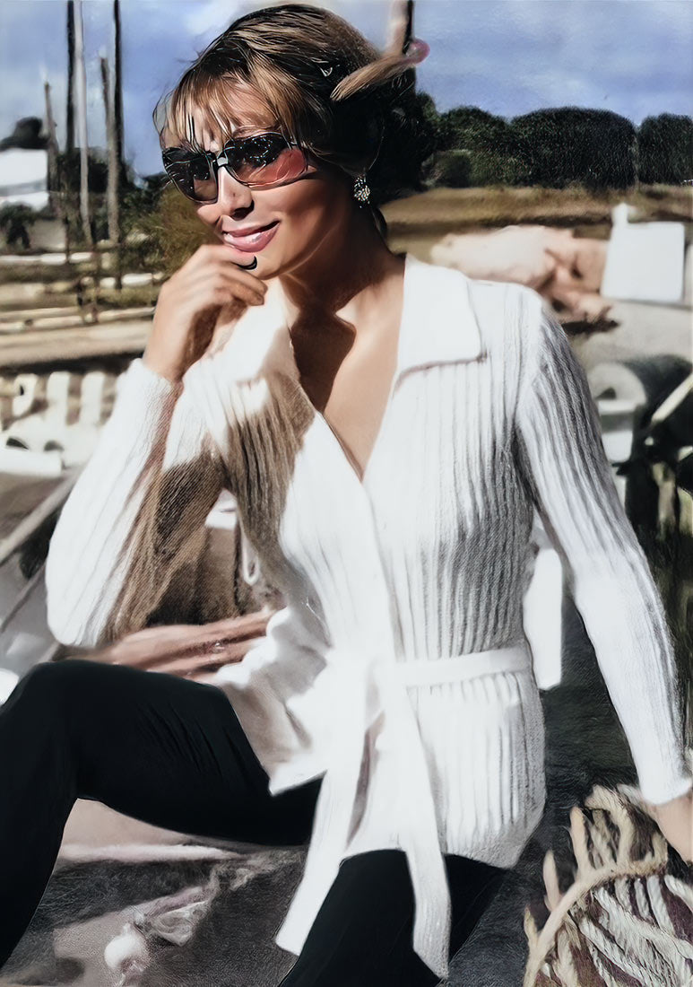 Ladies' Ribbed Belted Cardigan Pattern