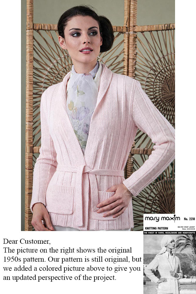 Patron de veste portefeuille ceinturée pour femme