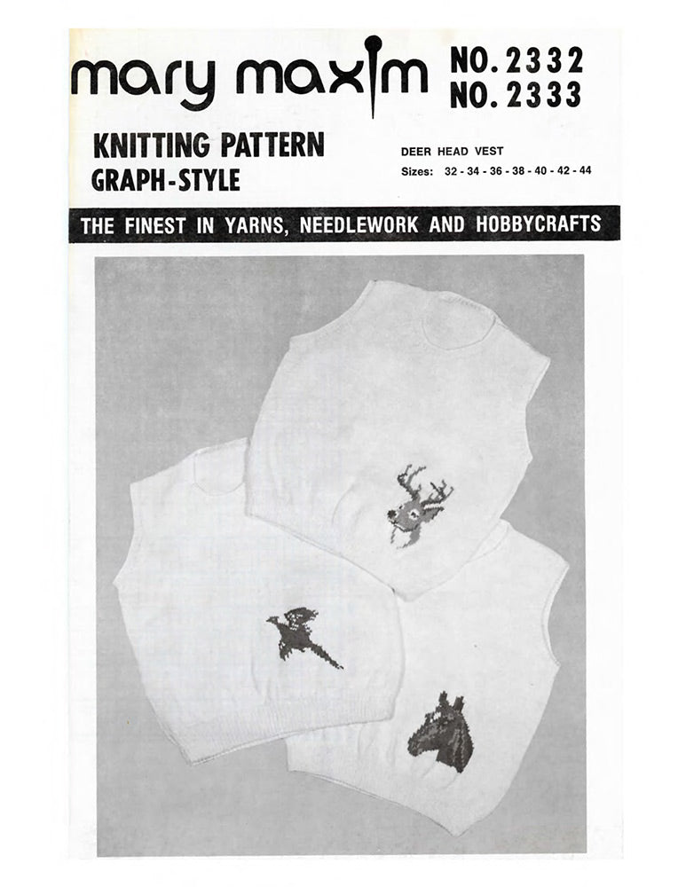 Deer Head Vest Pattern
