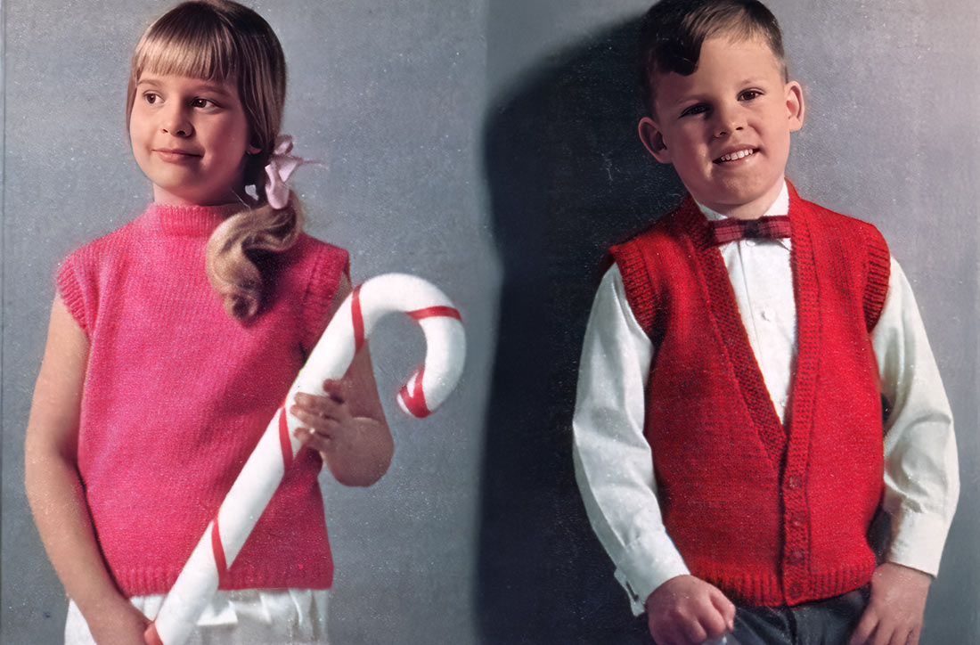 Modèle de coquilles et de gilets pour enfants