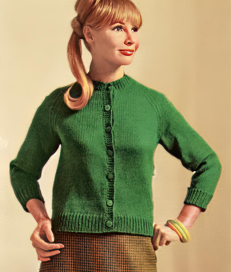 Modèle de cardigan à col rond