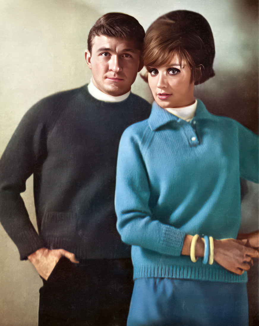 Modèle de pull à trois boutons pour femme