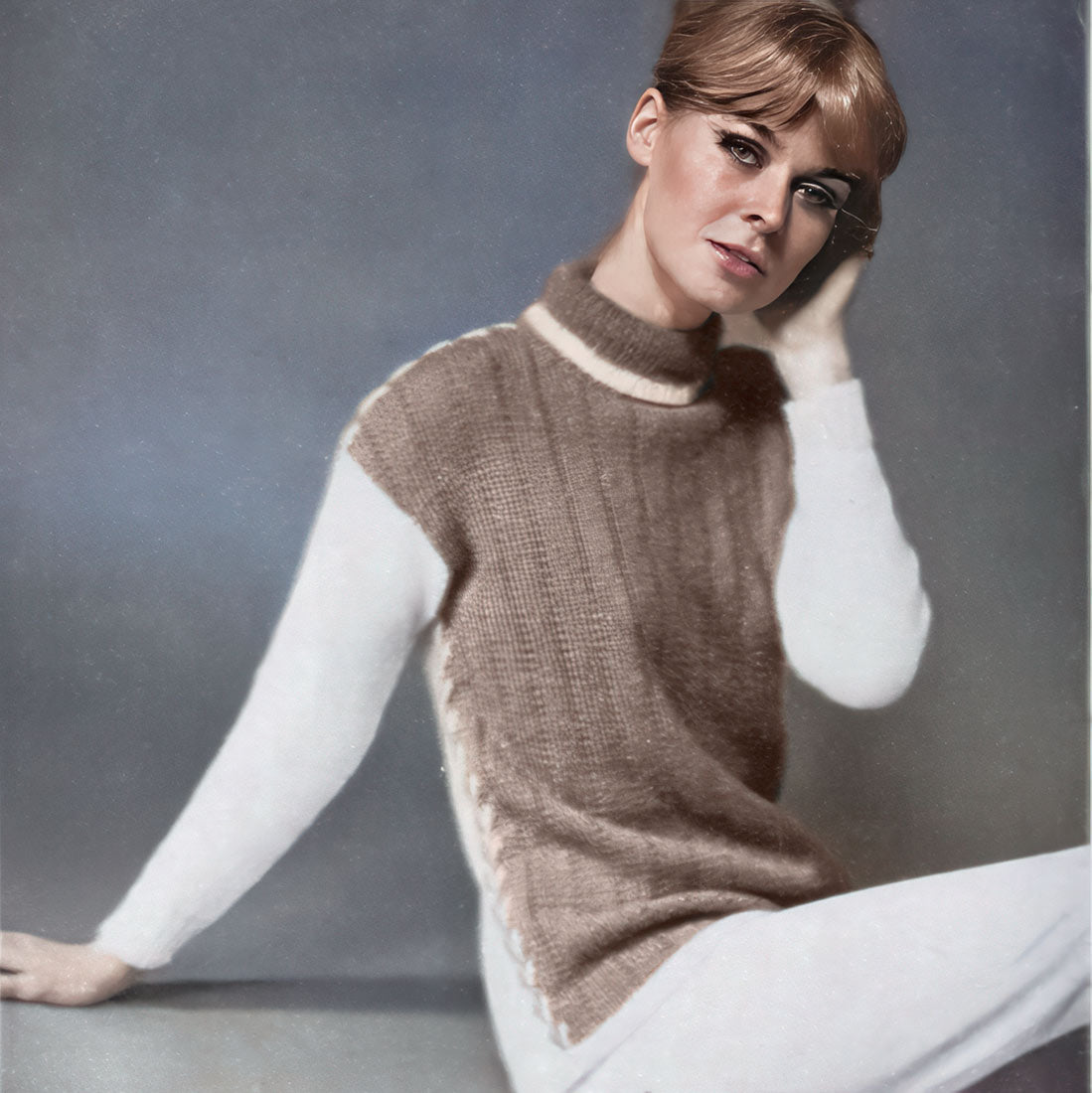 Modèle de pull à col polo