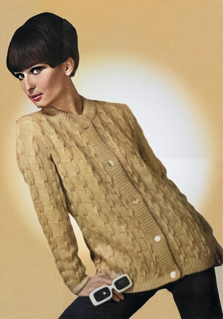 Modèle de cardigan torsadé