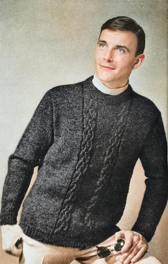 Man's Cable Pullover Pattern