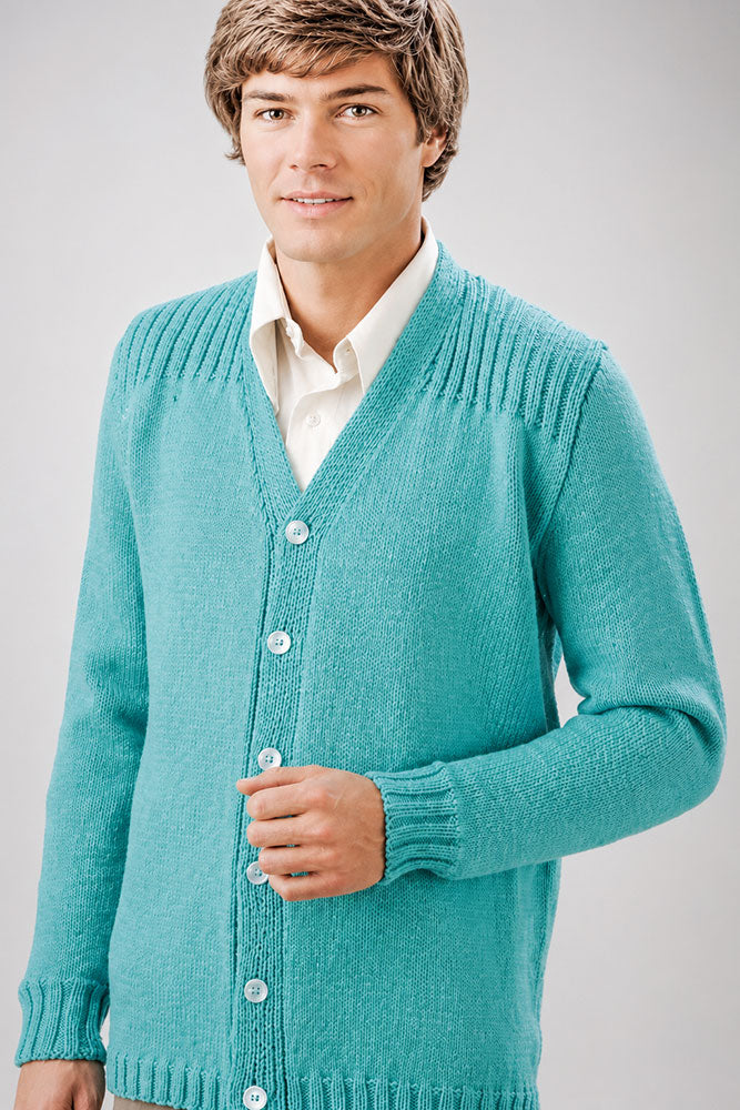 Modèle de cardigan à épaules côtelées