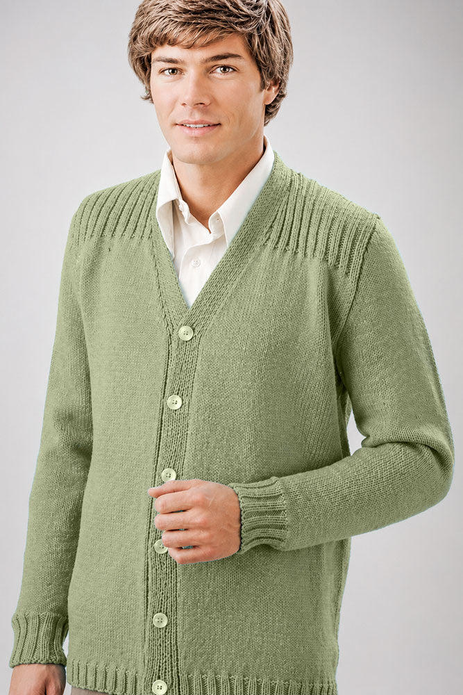 Modèle de cardigan à épaules côtelées