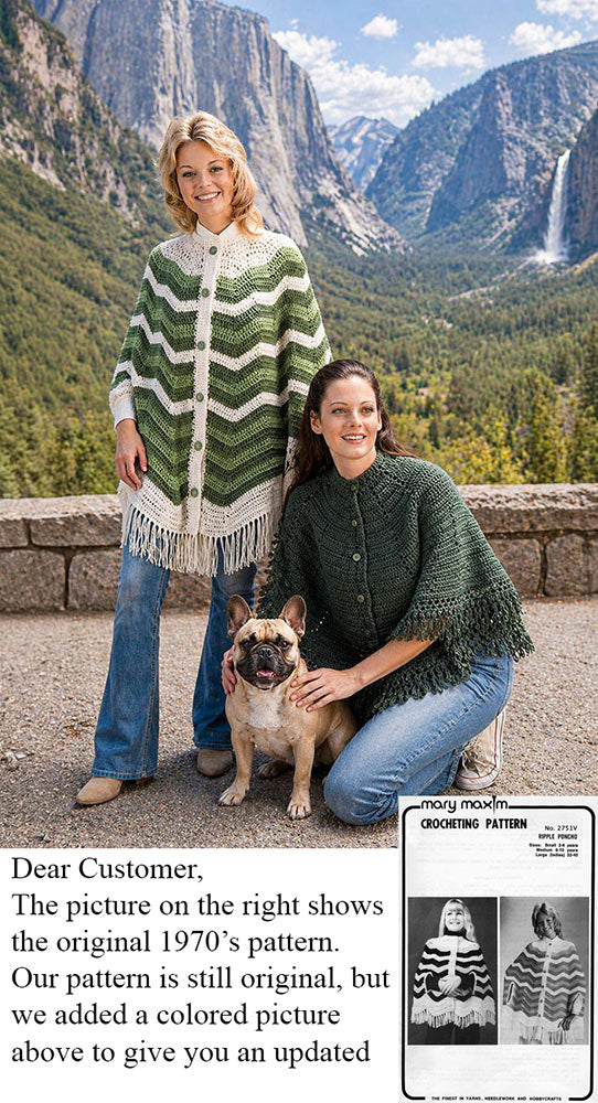 Modèle de poncho ondulé