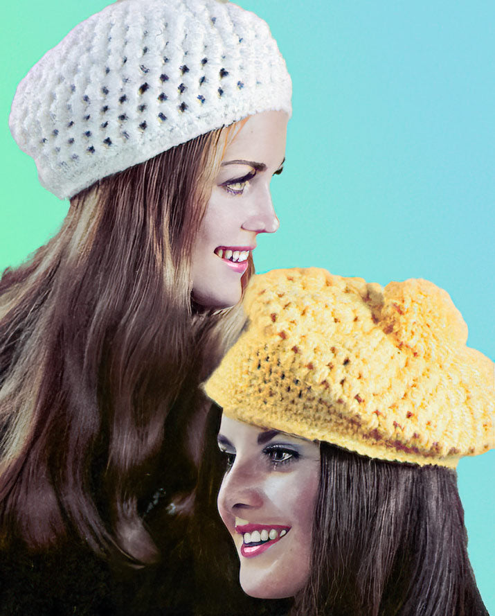 Patron de bérets pour dames au crochet