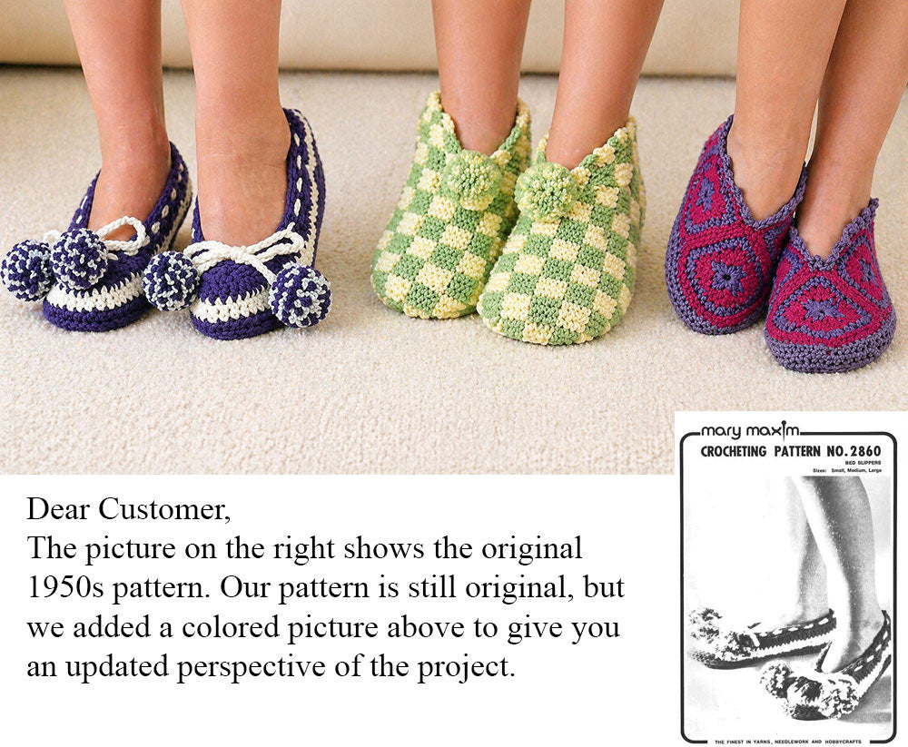 Bed Slippers Pattern