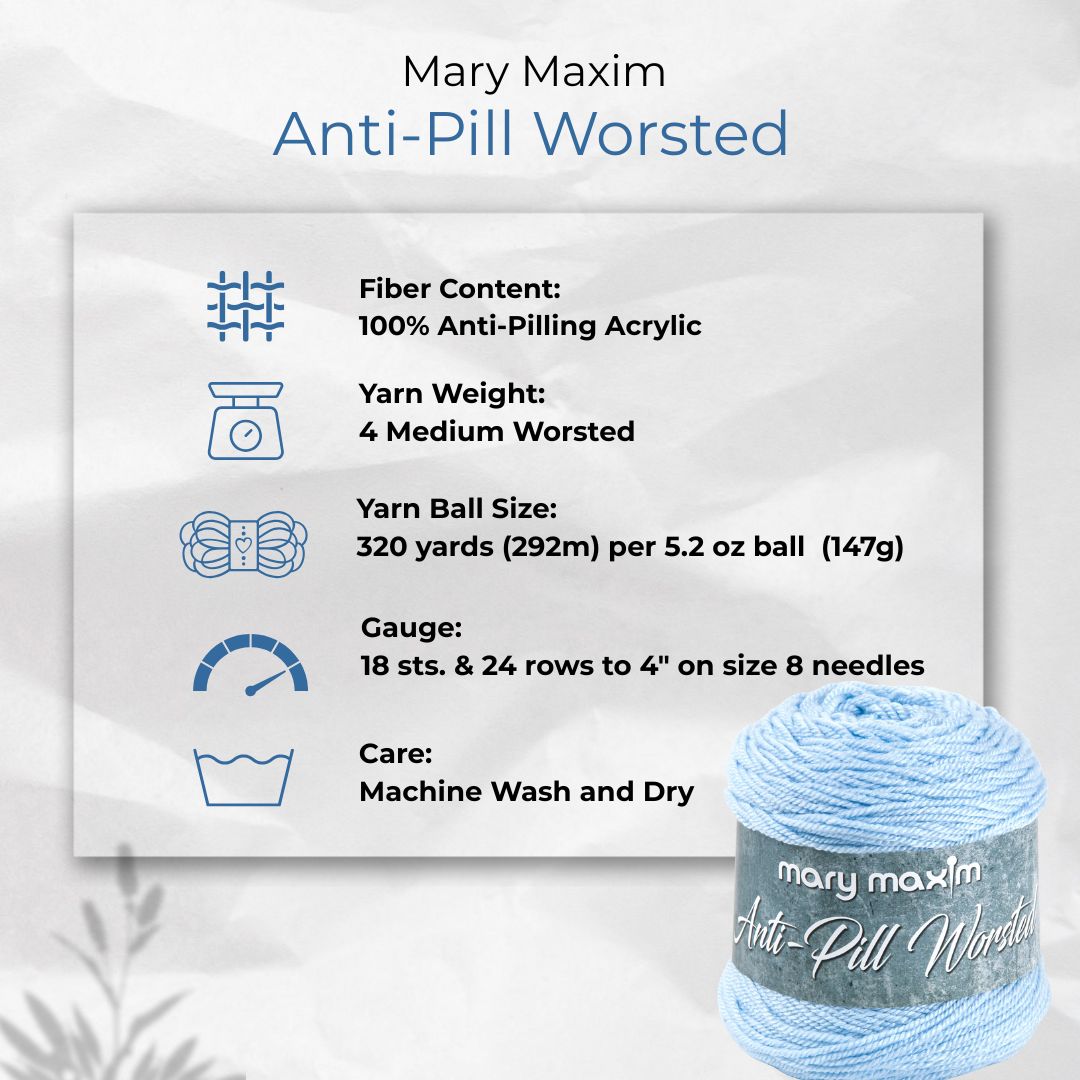 Mary Maxim Anti-Pilling Worsted Yarn