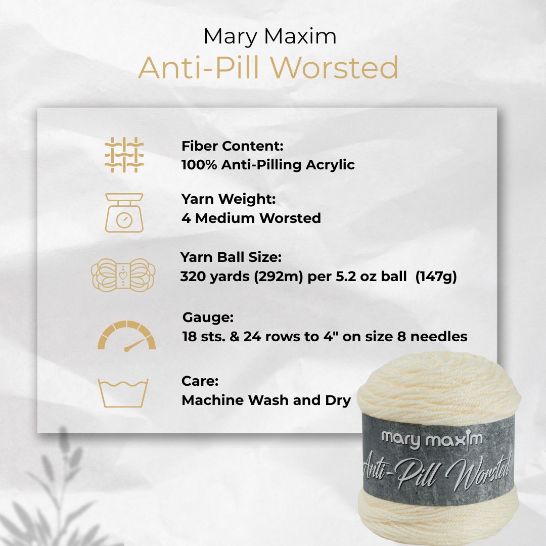 Mary Maxim Anti-Pilling Worsted Yarn