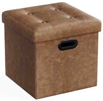 Pouf marron café avec rangement