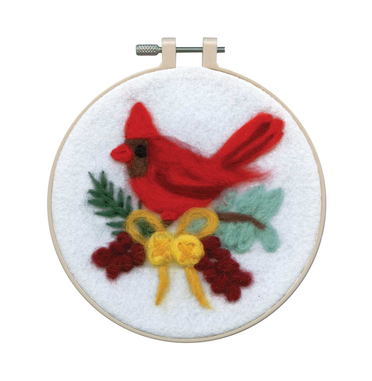 Cardinal Needle Felting Hoop Kit