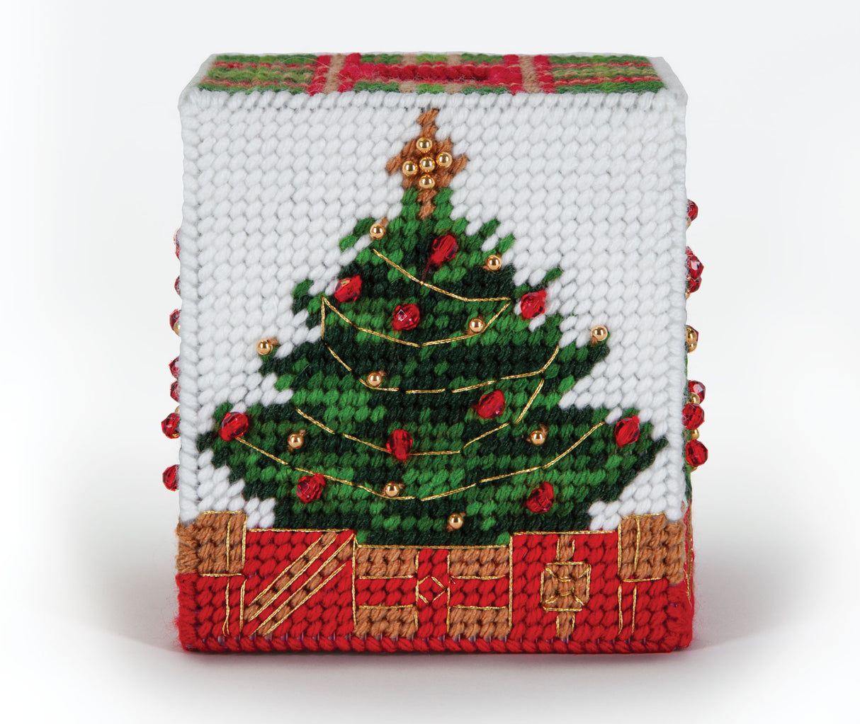 O' Christmas Tree Tissue Box Cover Plastic Canvas Kit