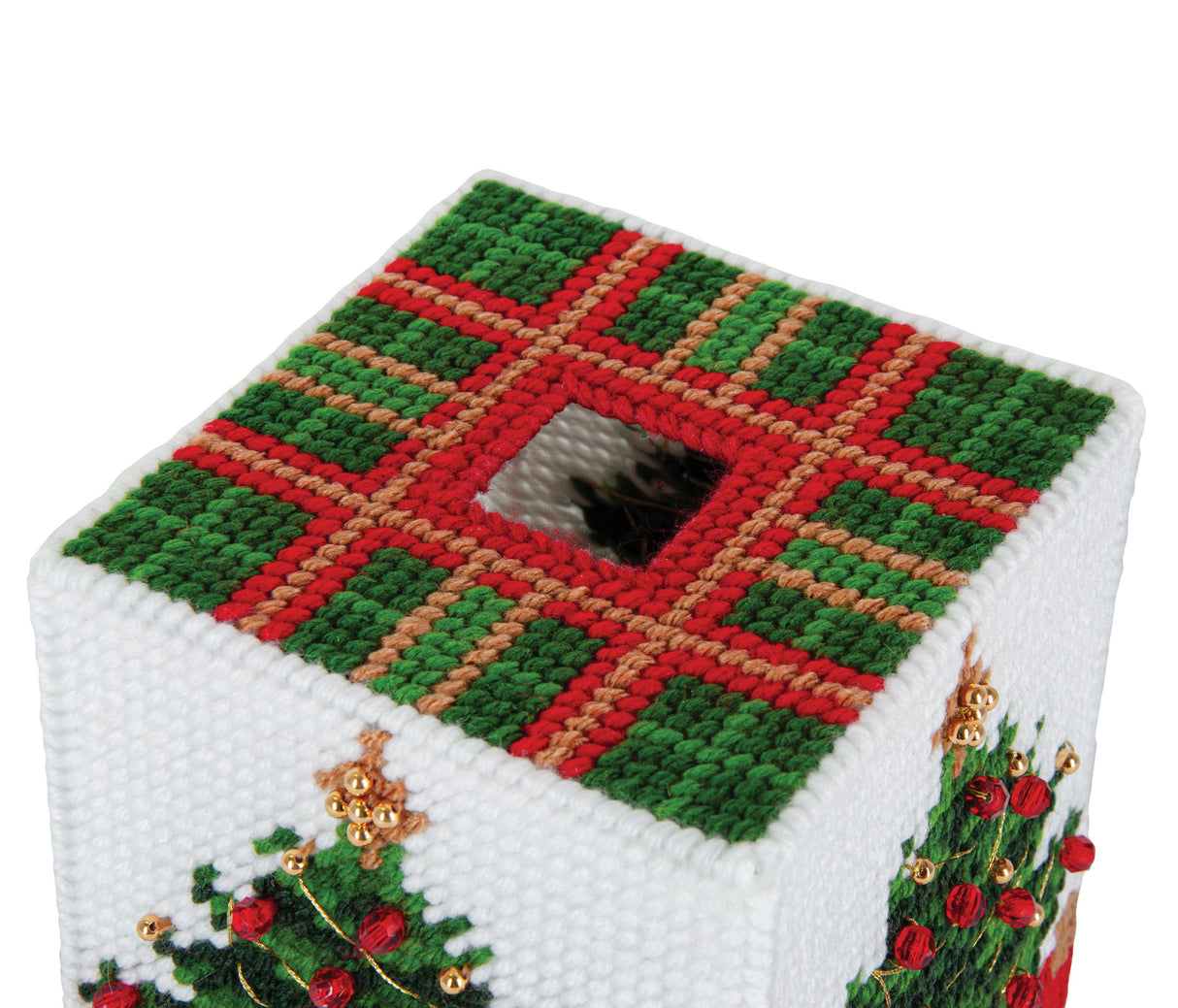 O' Christmas Tree Tissue Box Cover Plastic Canvas Kit