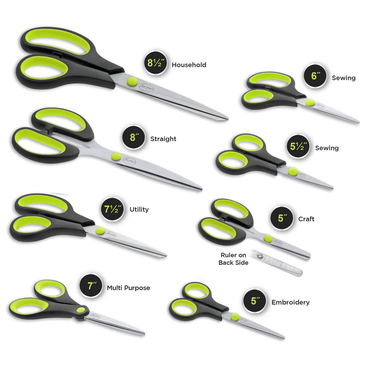 8 pc Home & Office Scissor Collection
