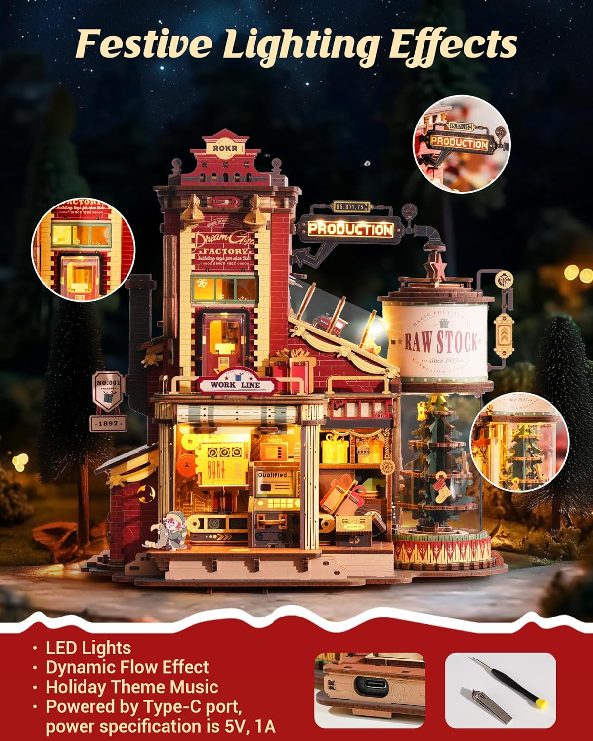 Dream Gift Factory Wood Model Kit