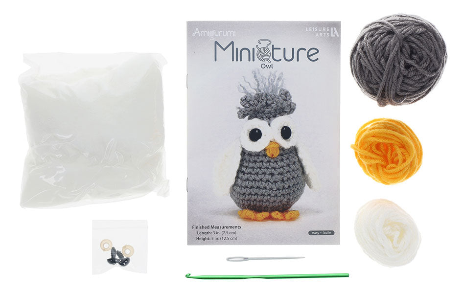 Miniature Owl Amigurumi Kit
