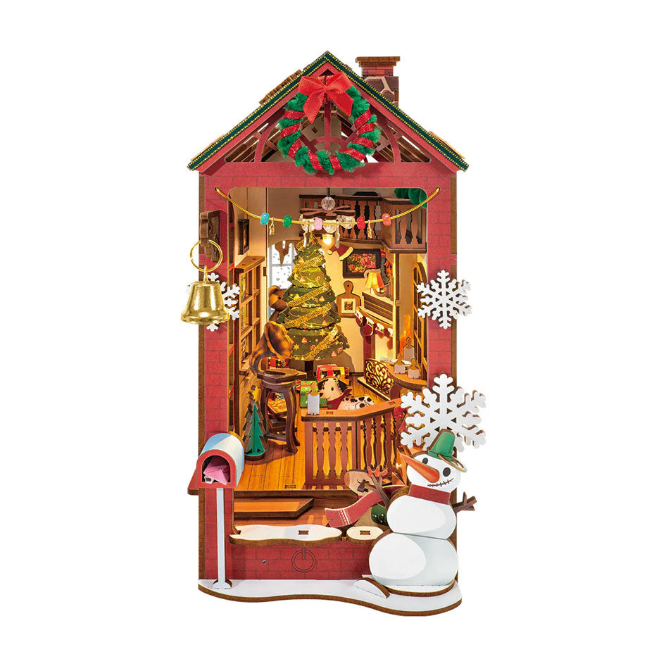 Christmas Indoor Scene Book Nook Wood Model Kit