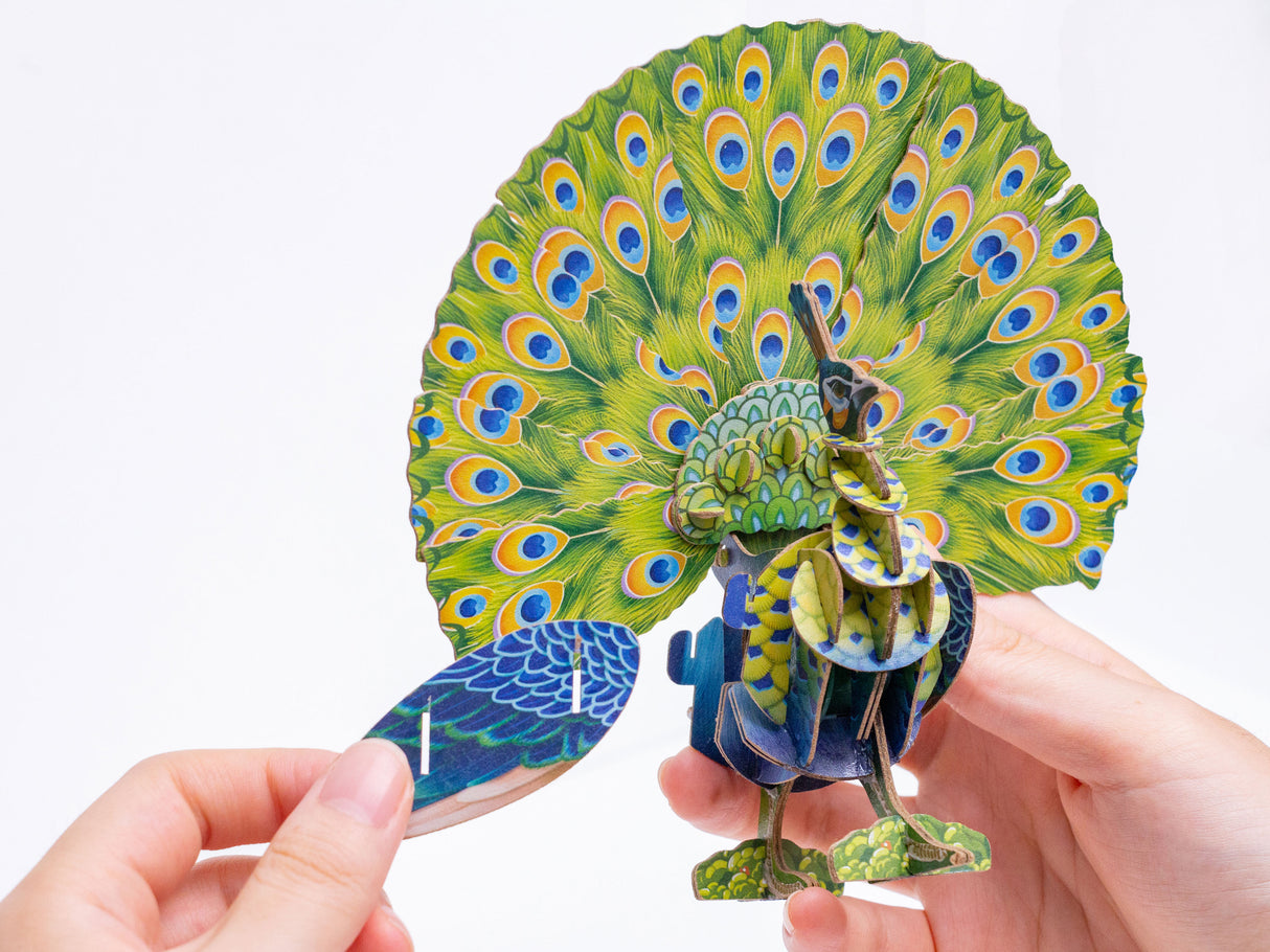 Peacock Voices of Nature Wood Model Kit