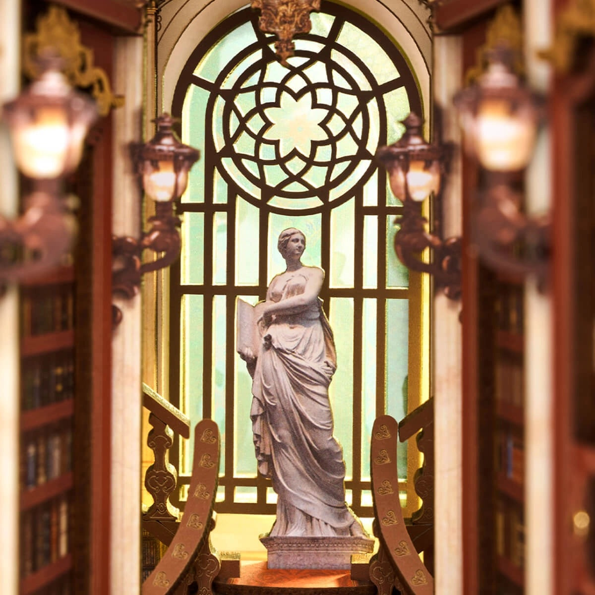 Library of Wonders Book Nook Wood Model Kit