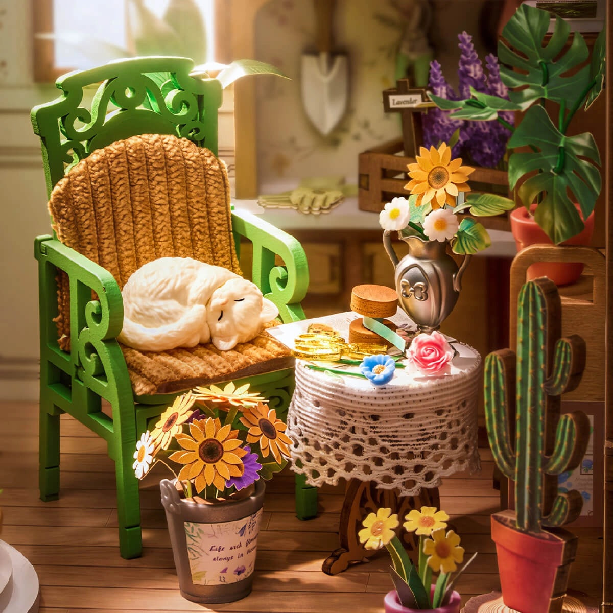Secret Bloomy Nook Wood Model Kit