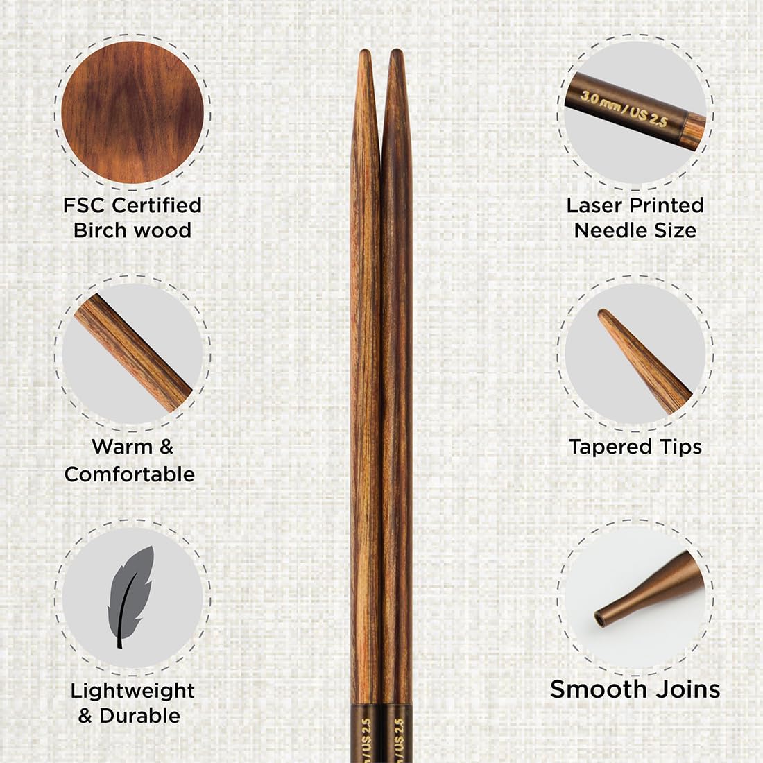Ginger Normal Interchangeable Knitting Needle Set