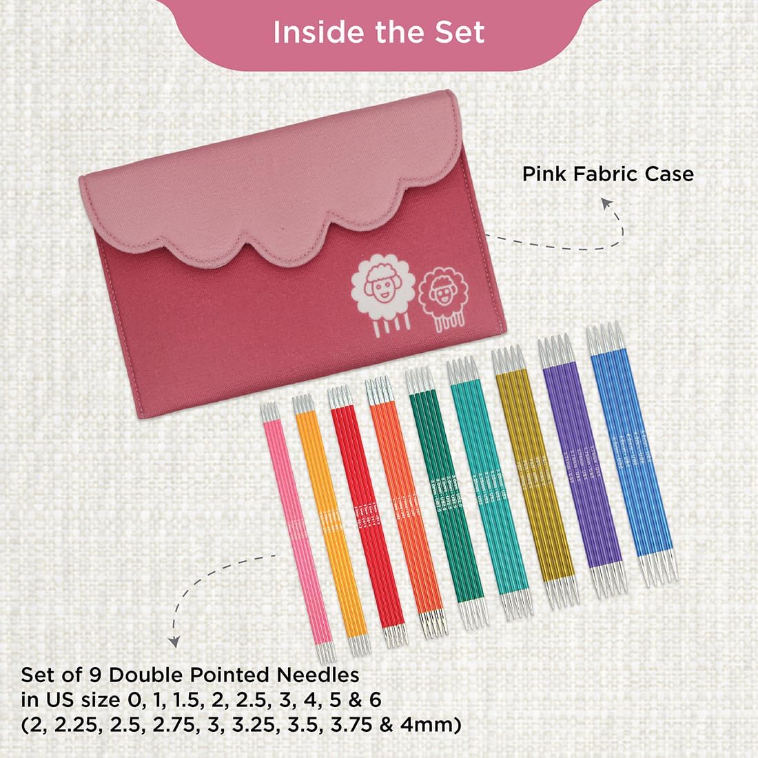 Zing Deluxe Double Pointed Knitting Needle Set