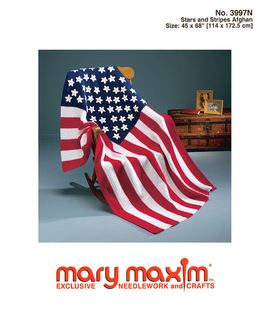 Motif afghan étoiles et rayures