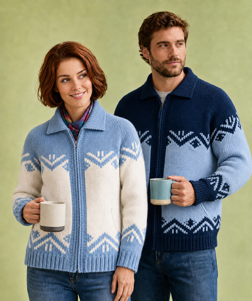 Patron de cardigan Danish Delight pour femmes ou jeunes