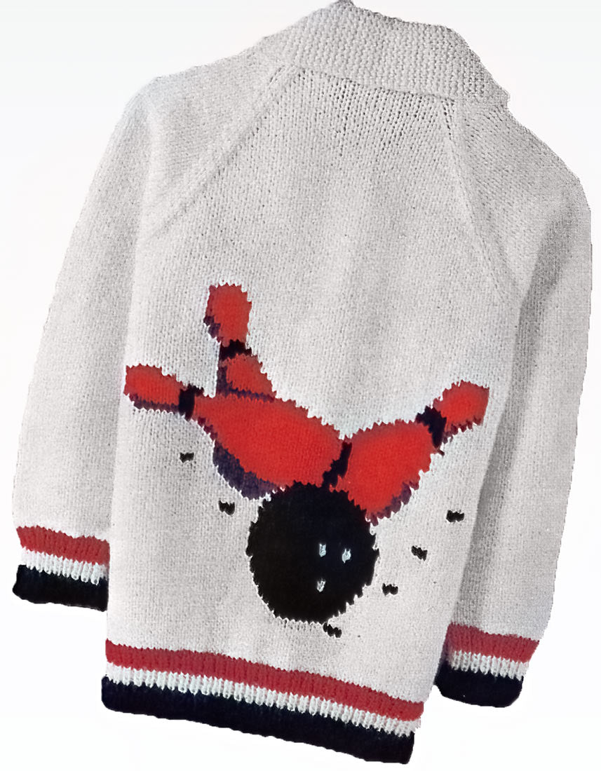 Modèle de cardigan de bowling pour dames ou jeunes